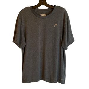 Head Hypertek Shirt Crew Neck Grey White Short Sleeve Athletic Jersey Men Large